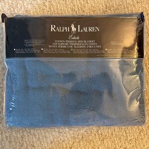 RALPH LAUREN ESTATE cotton thermal bed blanket